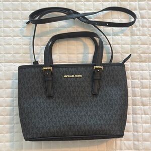 Michael Kors Black Satchel with Gold Hardware